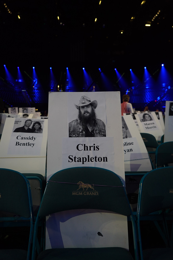 Chris Stapleton has got one great seat for all the 2016 ACM action.