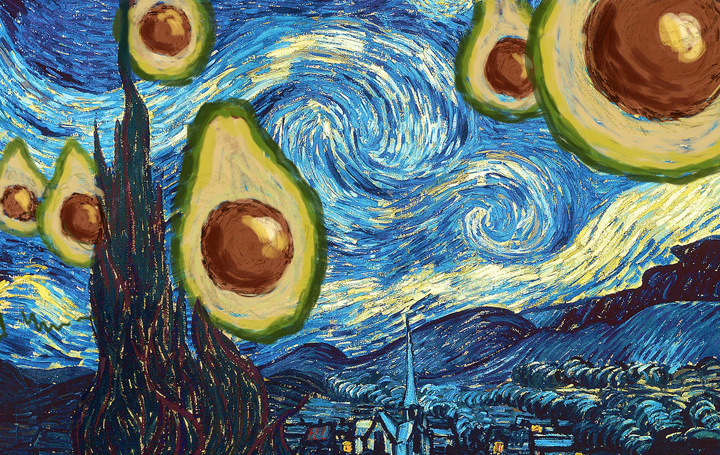 The Starry Night with Avocado, Vincent van Gogh, 1889