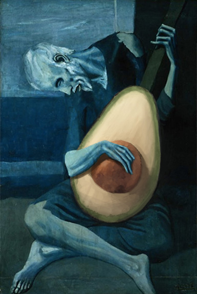 The Old Guitarist with Avocado, Pablo Picasso, 1903