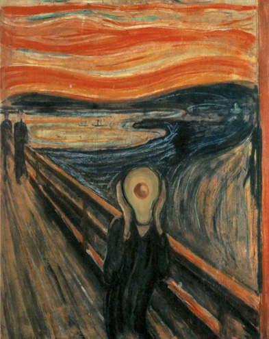The Scream with Avocado, Edvard Munch, 1893