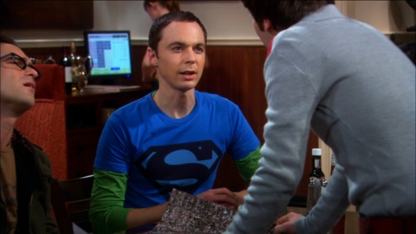 sheldon cooper superman t shirt