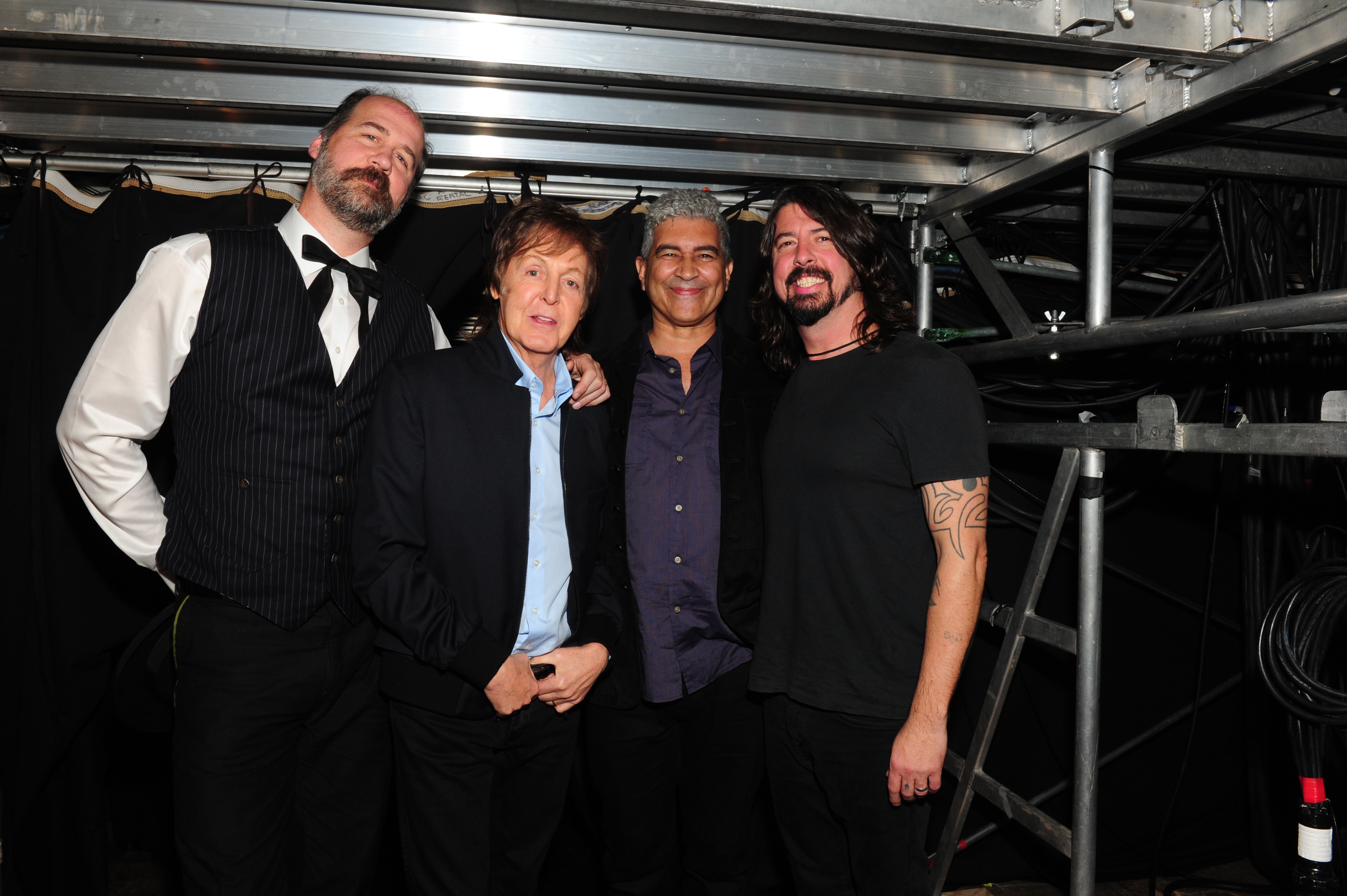 Paul McCartney, Dave Grohl Backstage - GRAMMYs 2014 - CBS.com