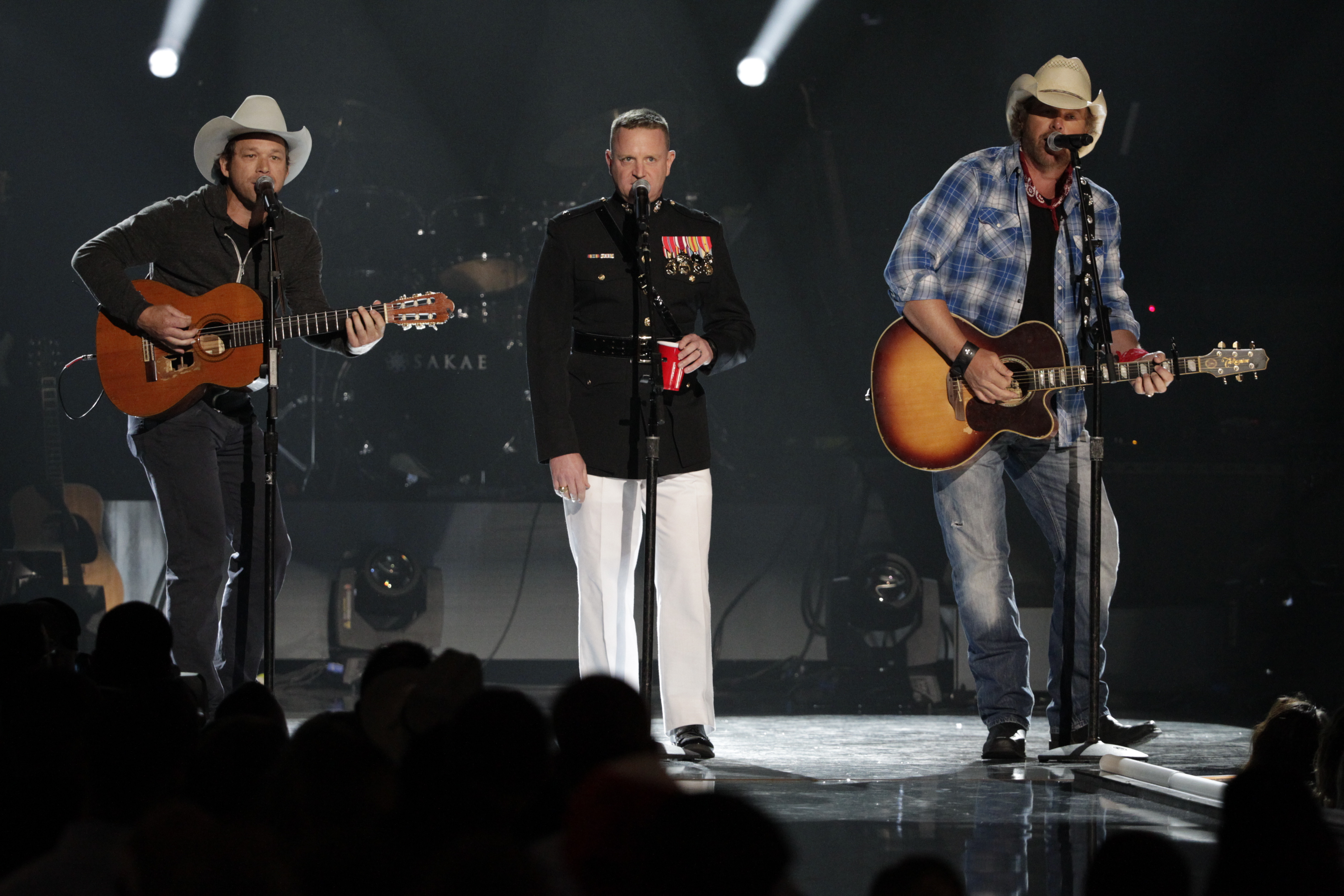 Scotty Emerick, Marine Lt. Col. Mike Corrado and Toby Keith - ACM Presents: An All-Star Salute To The Troops