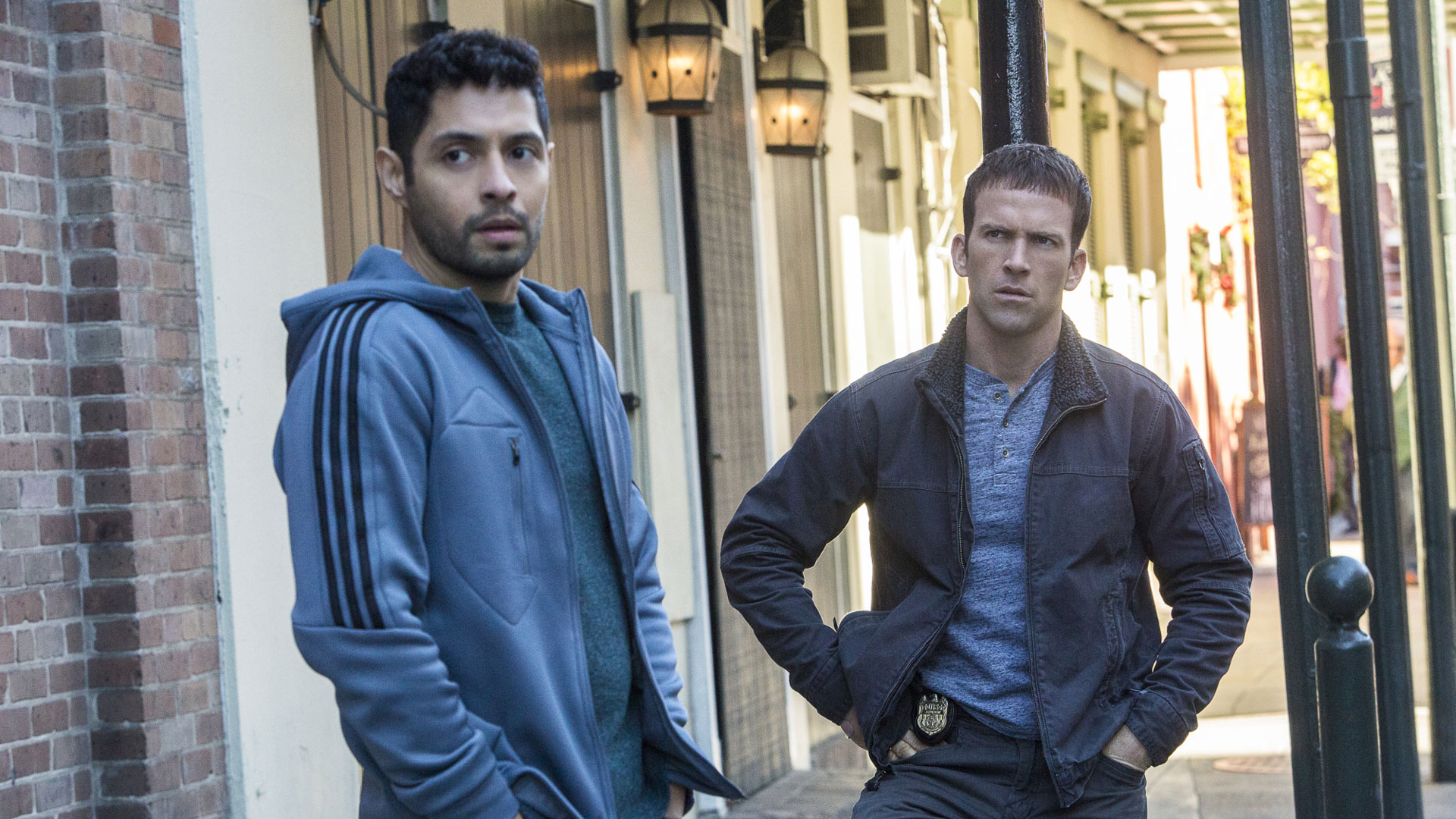 Max Arciniega as Victor Ortega and Lucas Black as Special Agent Christopher LaSalle