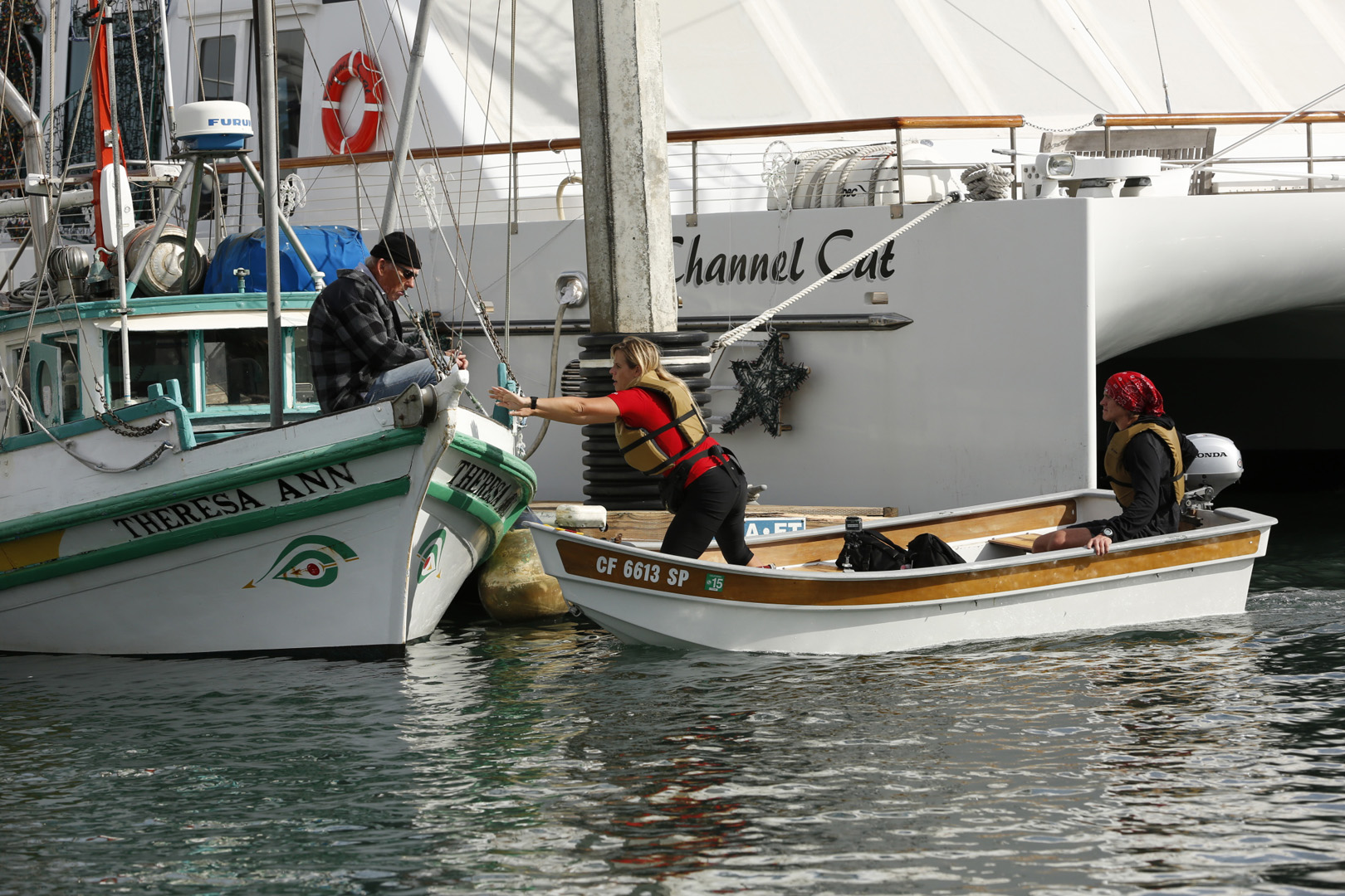 Sheri and Cole search Santa Barbara Harbor for the 