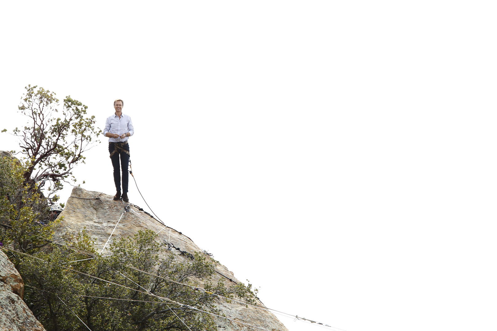 Host Phil Koeghan surveys the beautiful view of southern California from his spot on the mountain.
