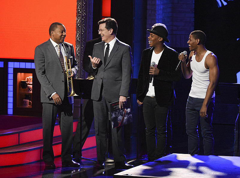 Wynton Marsalis, Lil Buck, Jared Grimes and Stephen Colbert