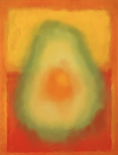 Orange and Yellow with Avocado, Mark Rothko, 1956