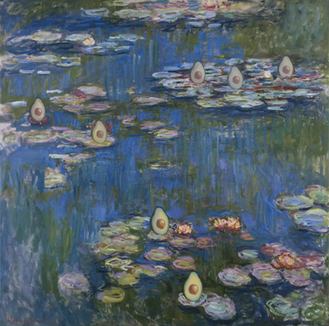 Water Lilies with Avocado, Claude Monet, 1916