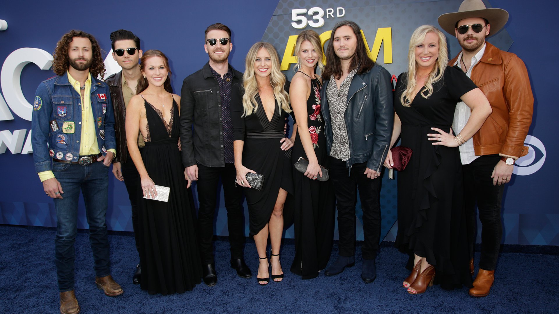 LANCO and their crew occupy a lot of stylish real estate on the ACM red carpet.