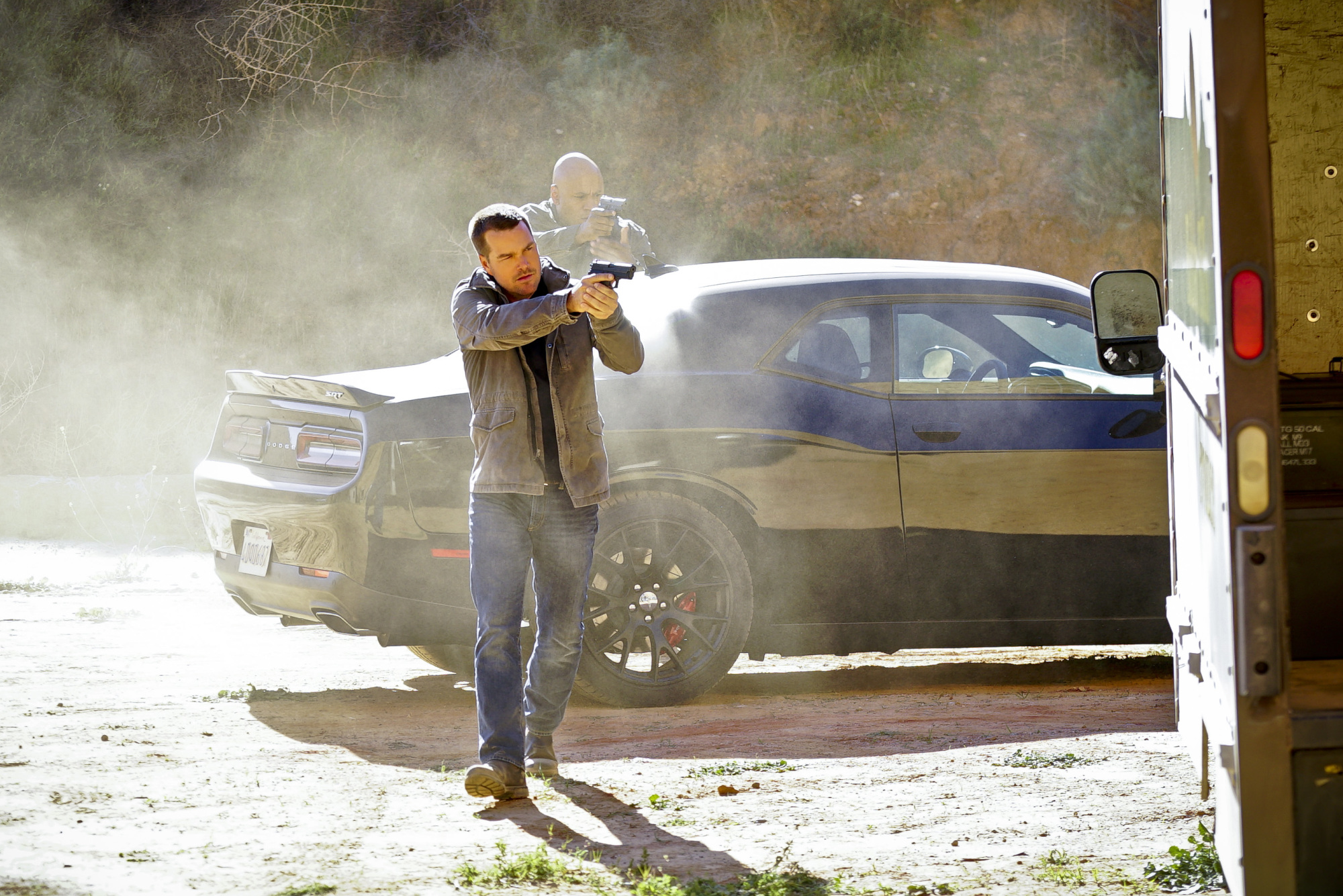 Chris O'Donnell as Special Agent G. Callen and LL COOL J as Special Agent Sam Hanna