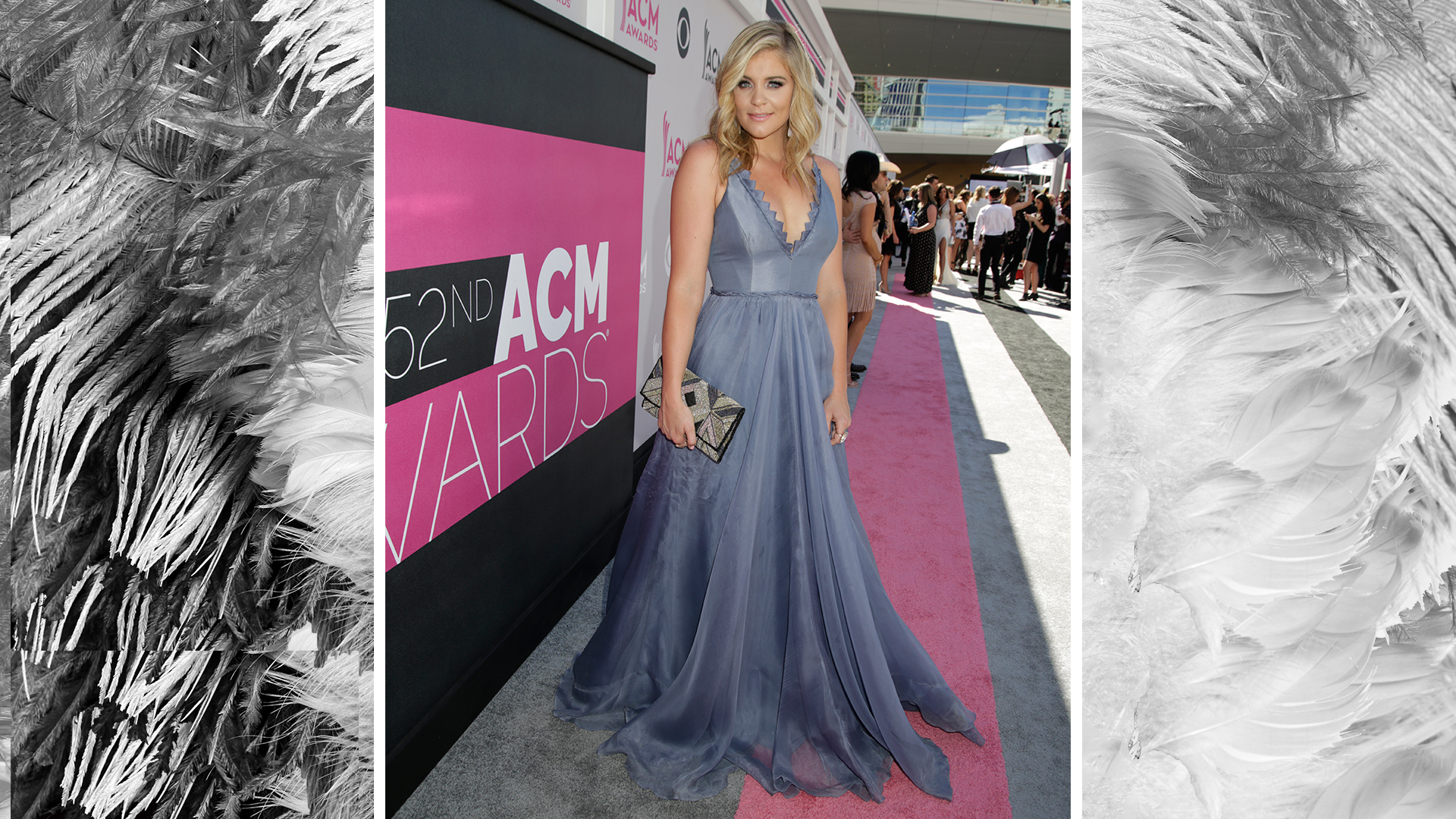 Lauren Alaina is a fairytale come true in a floor-length periwinkle gown.