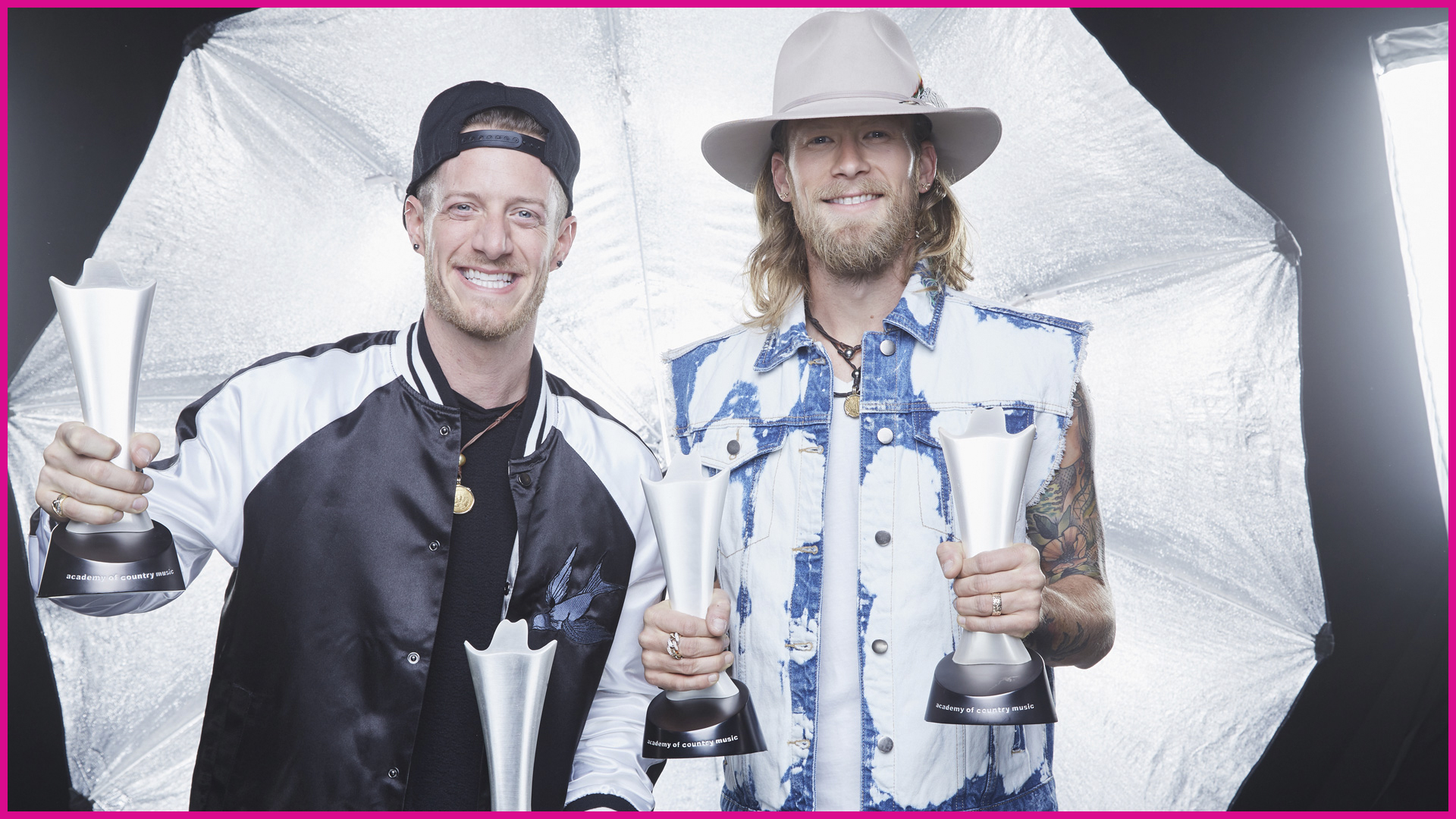 Florida Georgia Line is clearly stoked to add a couple new ACM statues to their collection.