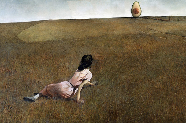 Christina’s World with Avocado, Andrew Wyeth, 1948