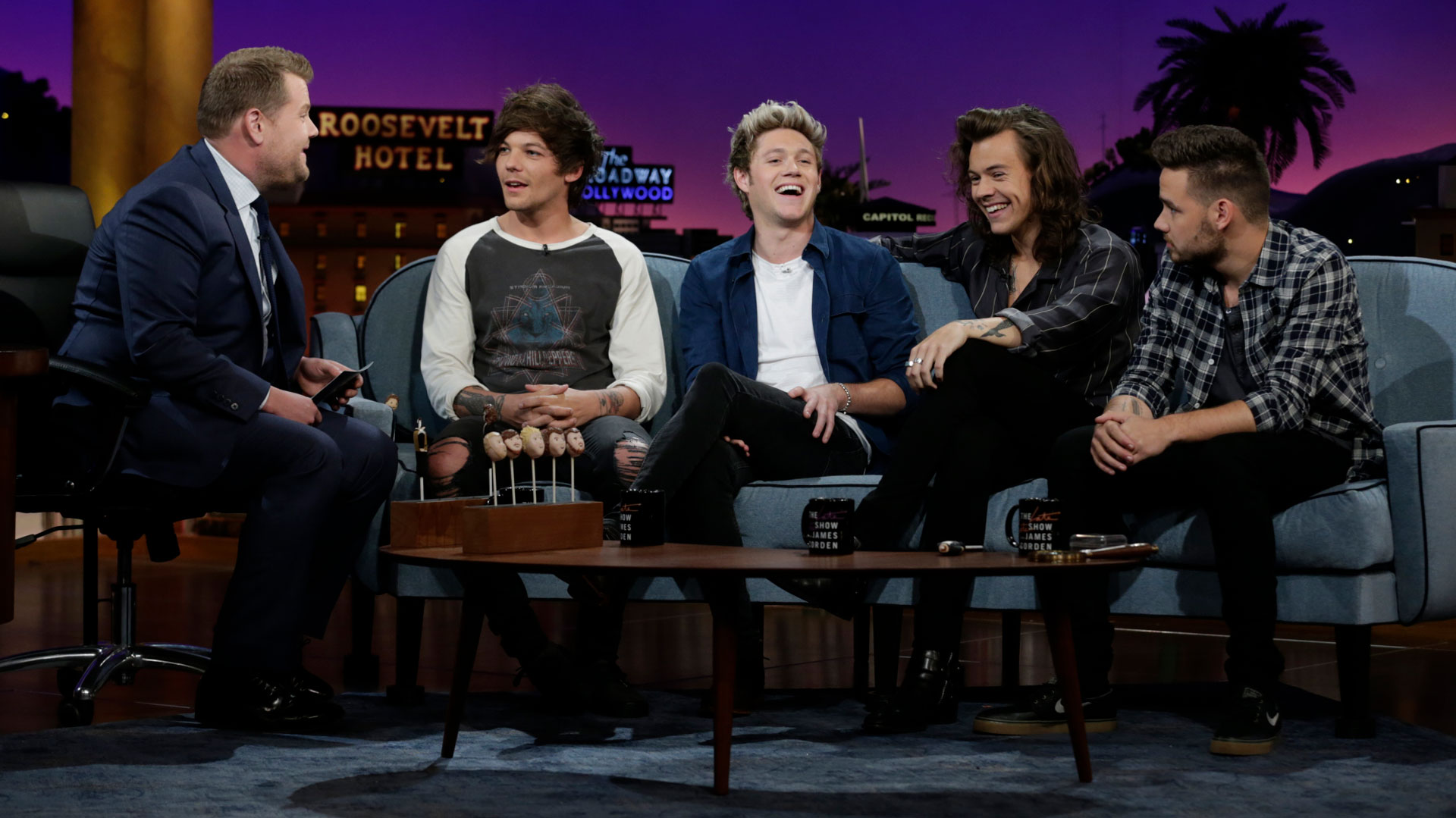 james corden one direction history