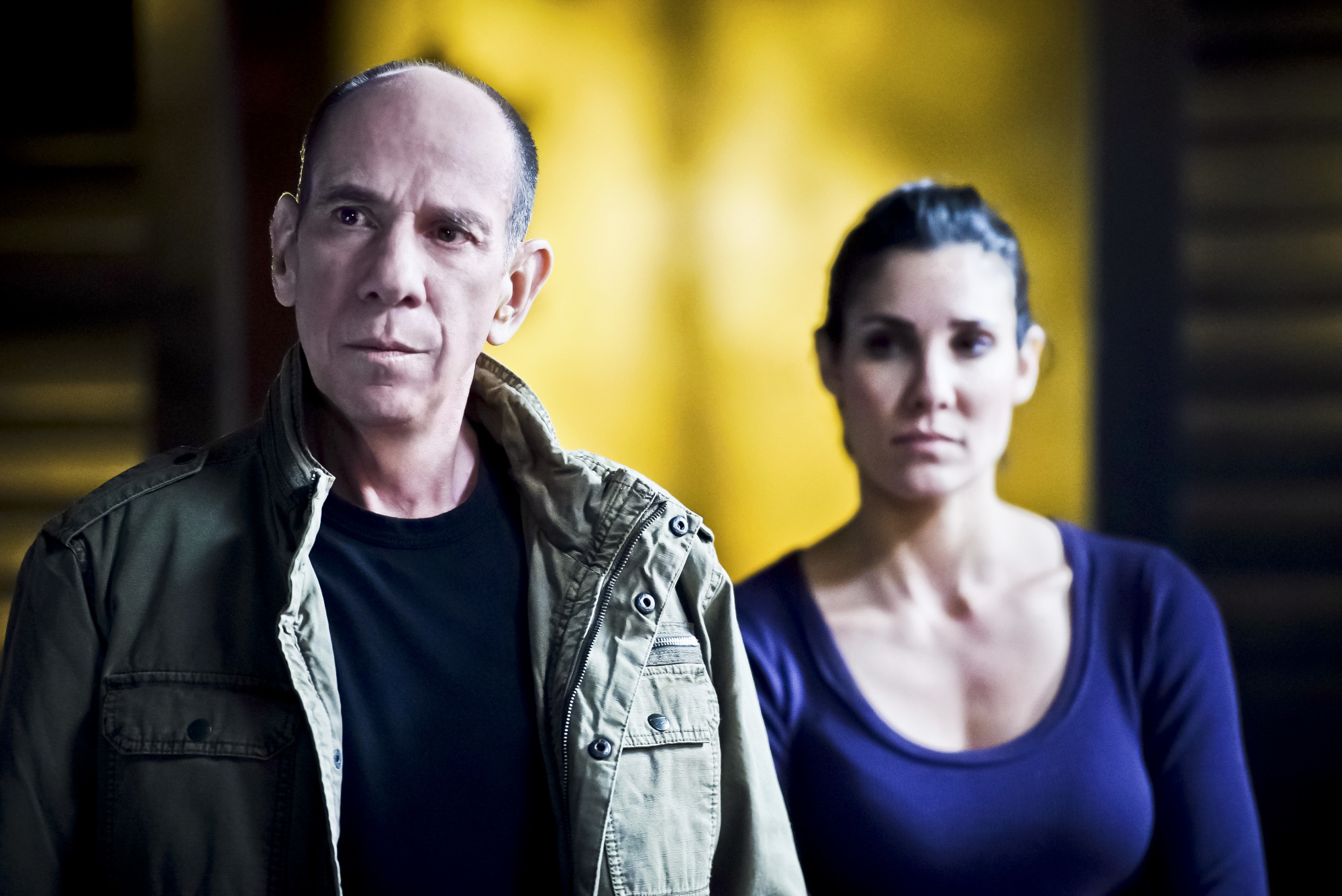 Miguel Ferrer as NCIS Assistant Director Owen Granger and Daniela Ruah as Special Agent Kensi Blye