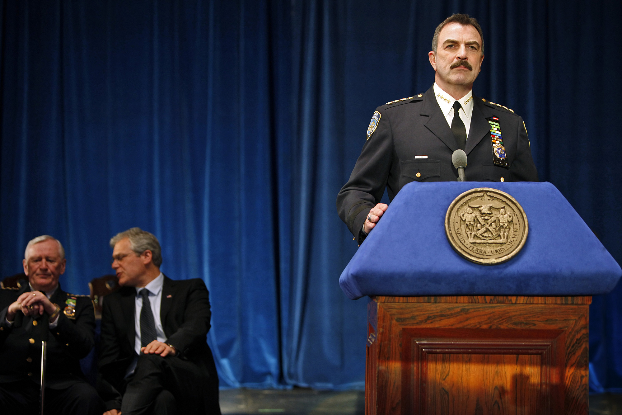 Commissioner Frank Reagan at the Podium