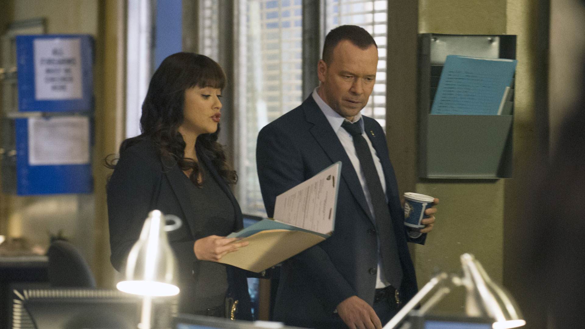 Marisa Ramirez as Detective Maria Baez and Donny Wahlberg as Detective Danny Reagan
