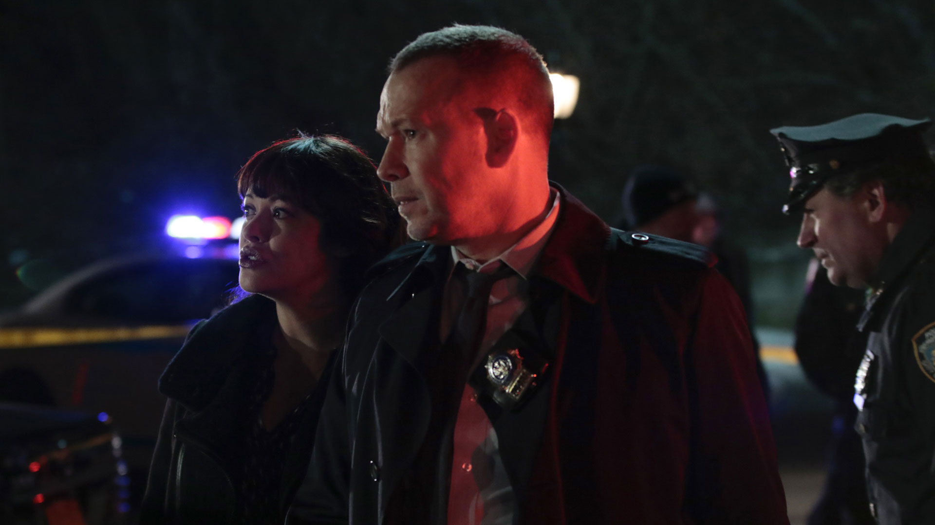 Marisa Ramirez as Detective Maria Baez and Donnie Wahlberg as Detective Danny Reagan