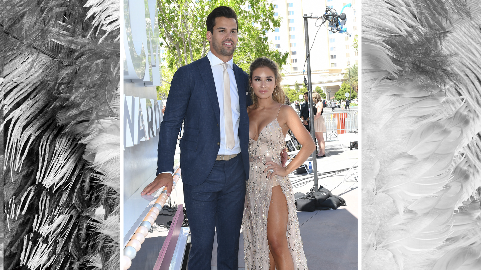 Singer Jessie James Decker cozies up with hubby and New York Jets wide receiver Eric Decker.