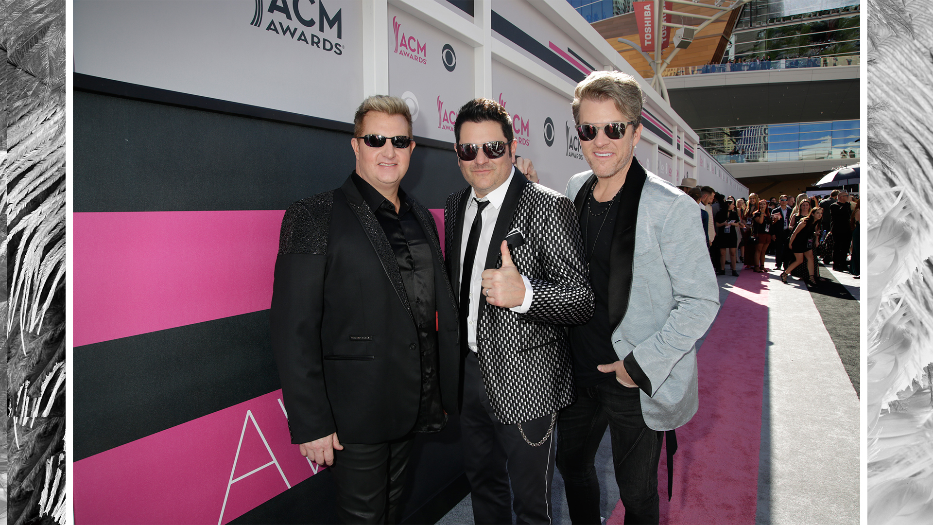 Rascal Flatts give the 52nd ACM Awards a thumbs up.