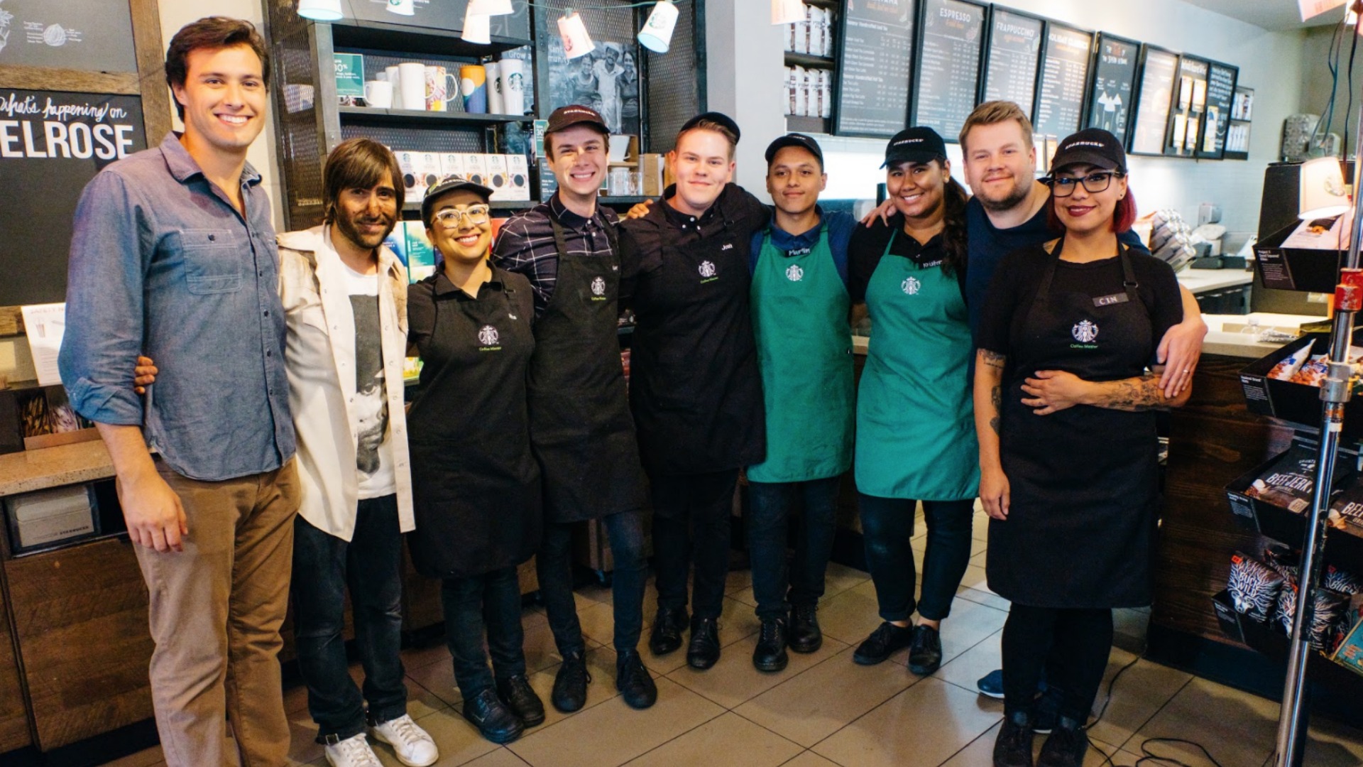 Thank you to the amazing Starbucks crew for putting up with our shenanigans!