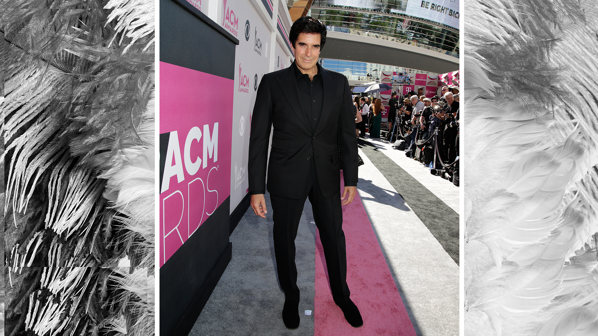 No, your eyes aren't playing tricks on you—illusionist David Copperfield is at the 52nd ACM Awards.
