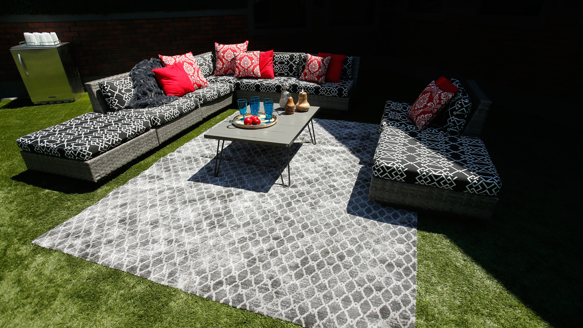 The outdoor lounge corner will tempt the Houseguests in a few ways.