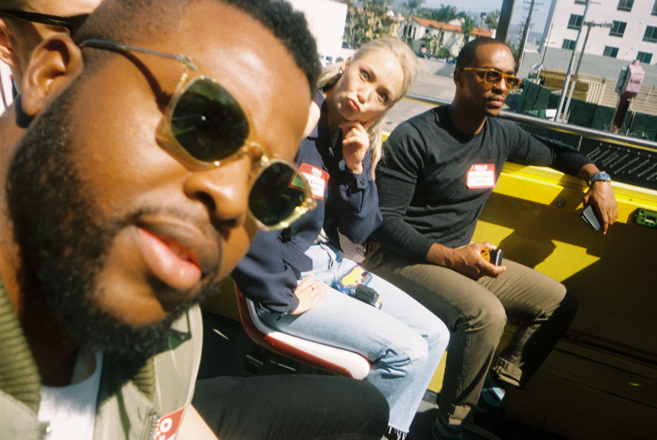 Winston Duke, Pom Klementieff and Anthony Mackie