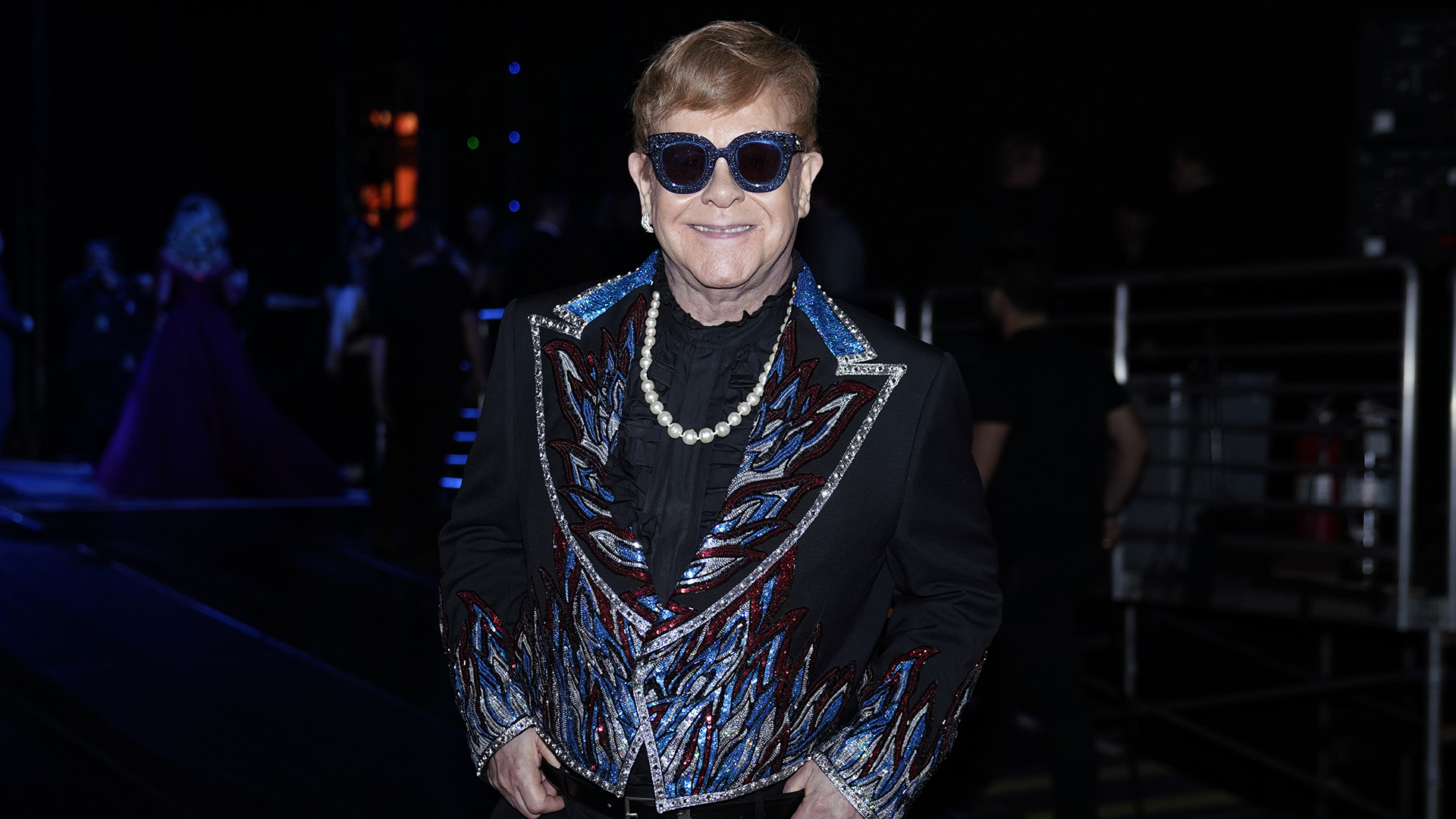 Performer Elton John, who took the Madison Square Garden stage to play 