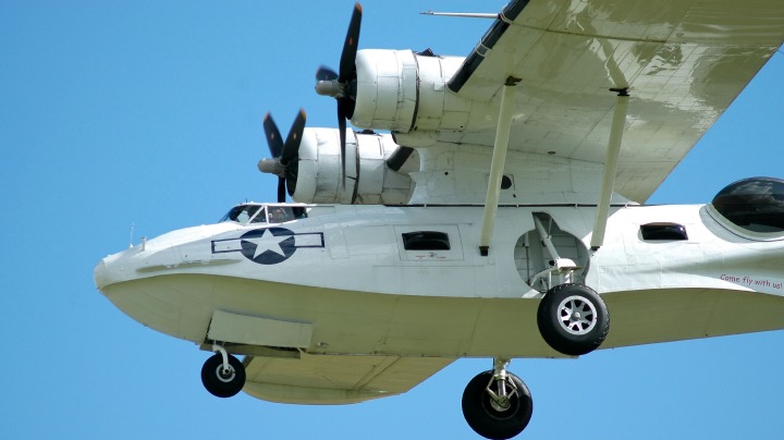 The largest flying boat in existence was built for the Navy.