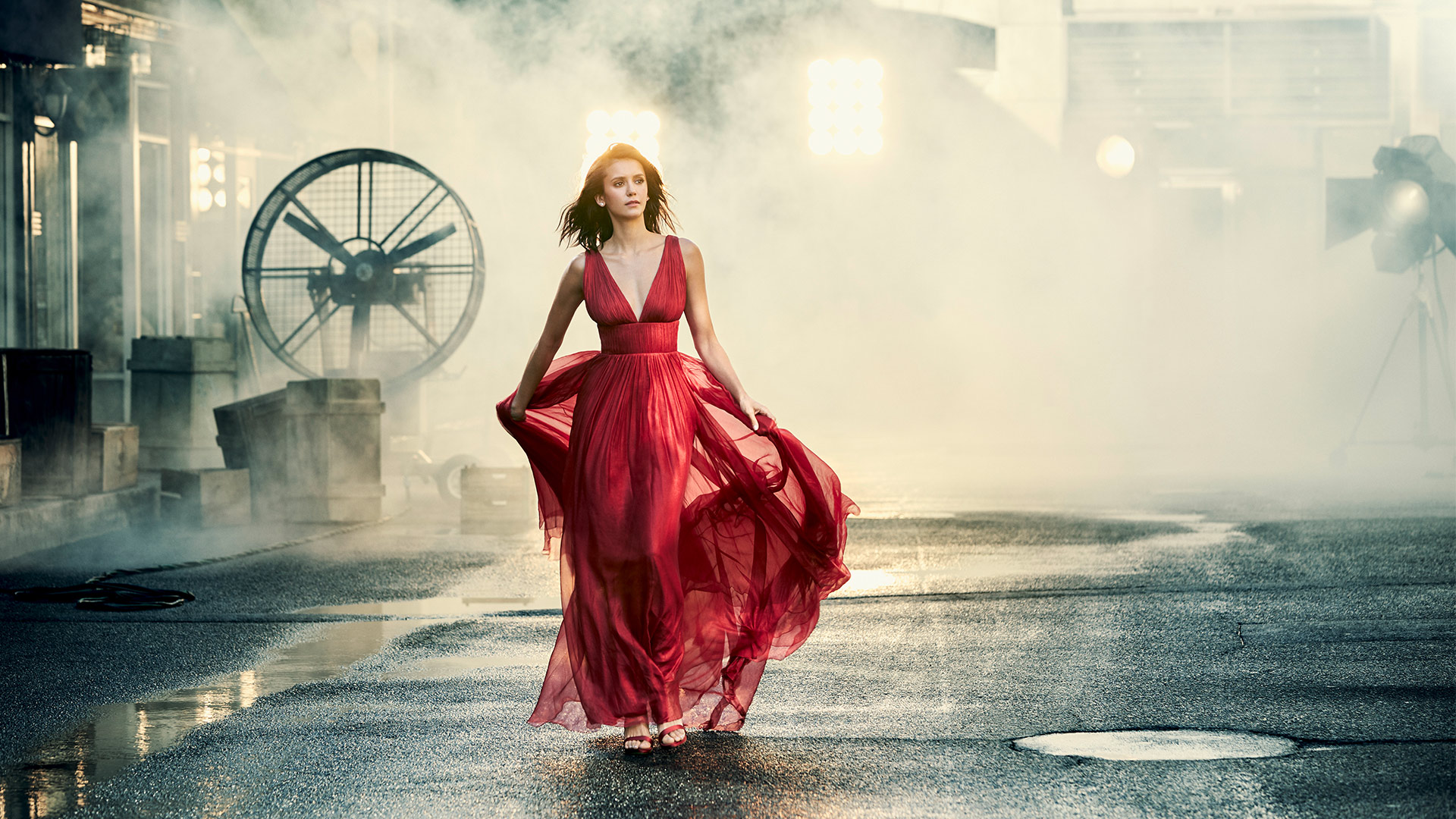 Nina Dobrev dazzles in this designer fashion photo shoot
