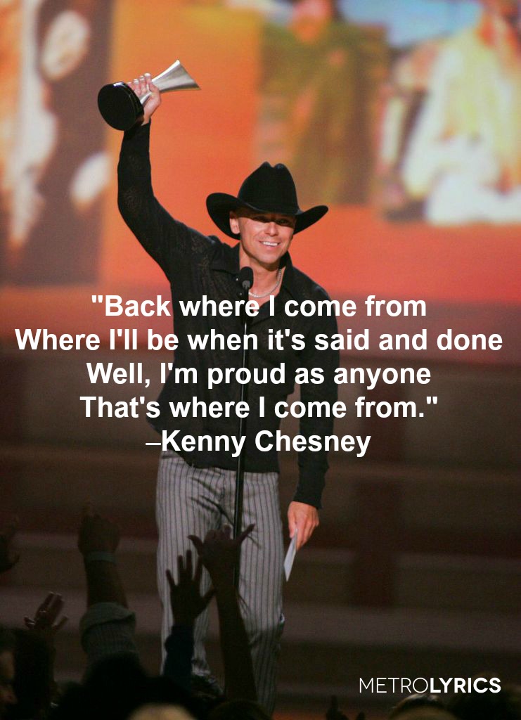 2. Kenny Chesney, “Back Where I Come From” 