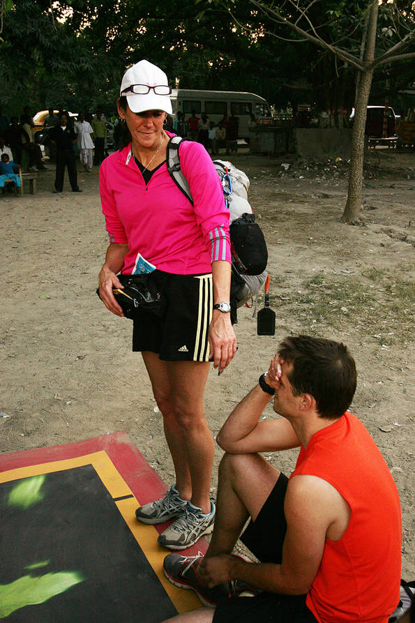 Margie and Luke at Pit Stop