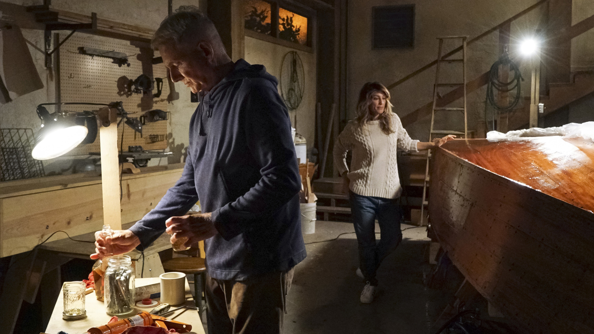 Quinn visits Gibbs' basement.