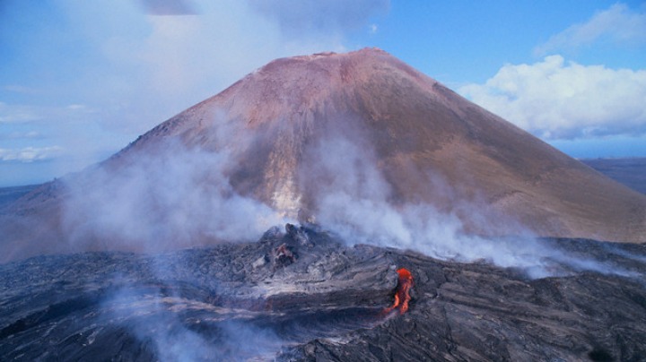 A woman falls into a volcano, never to be seen again. 