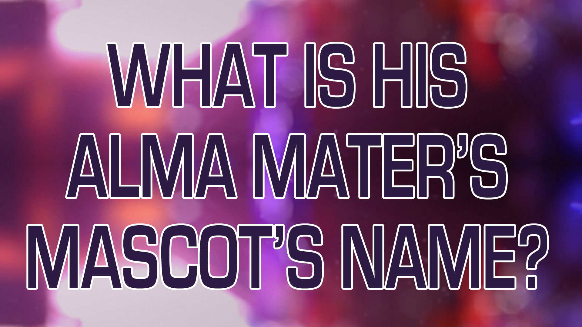 What is his Alma Mater's Mascot's name?